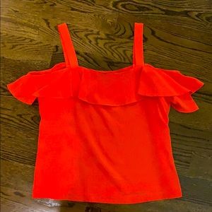 JCrew Flame Silk Blouse